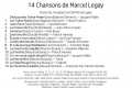 CD "14 Chansons de Marcel Legay" Verso
