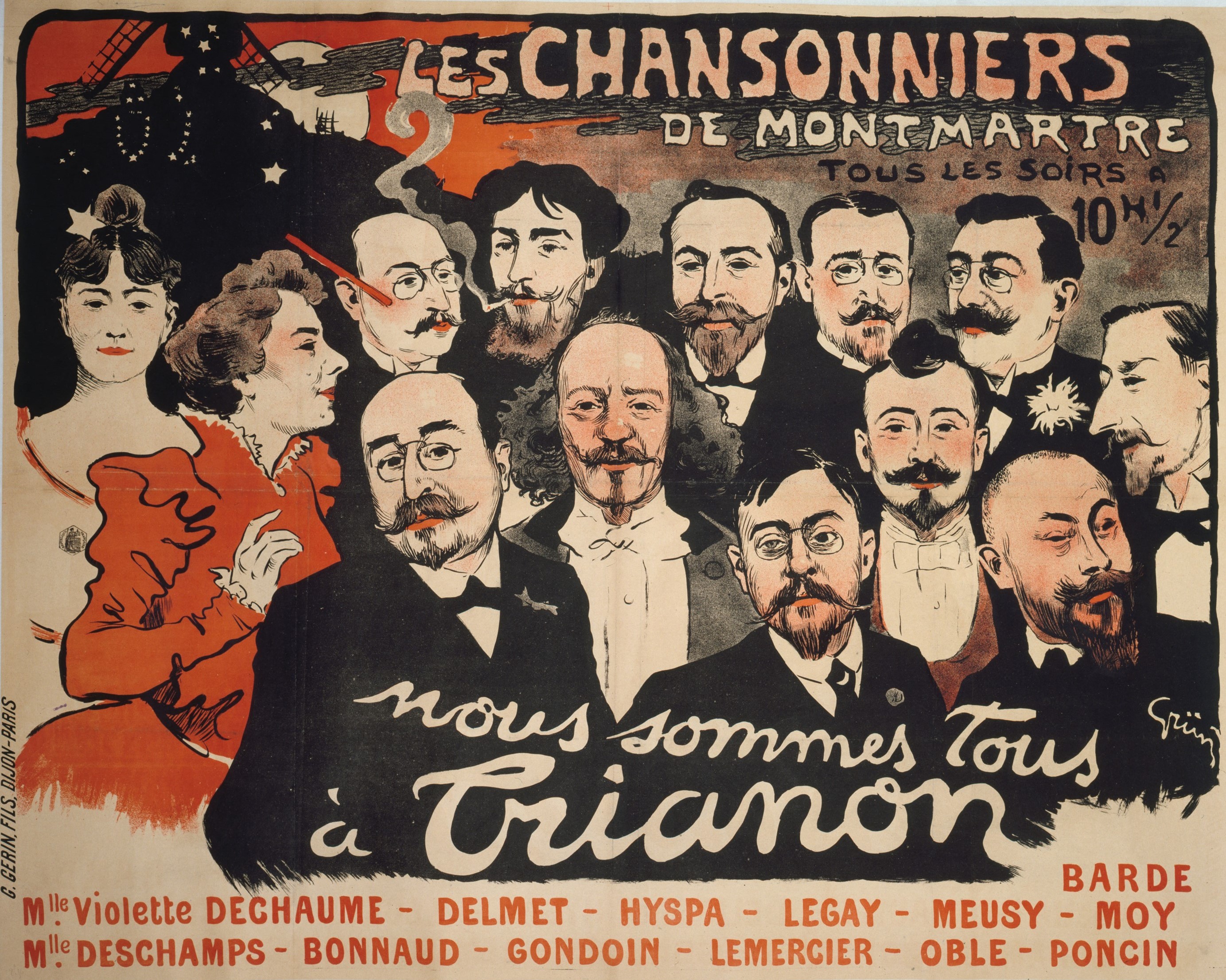 Les Chansonniers de Montmartre – "Nous sommes tous au Trianon", 1897
