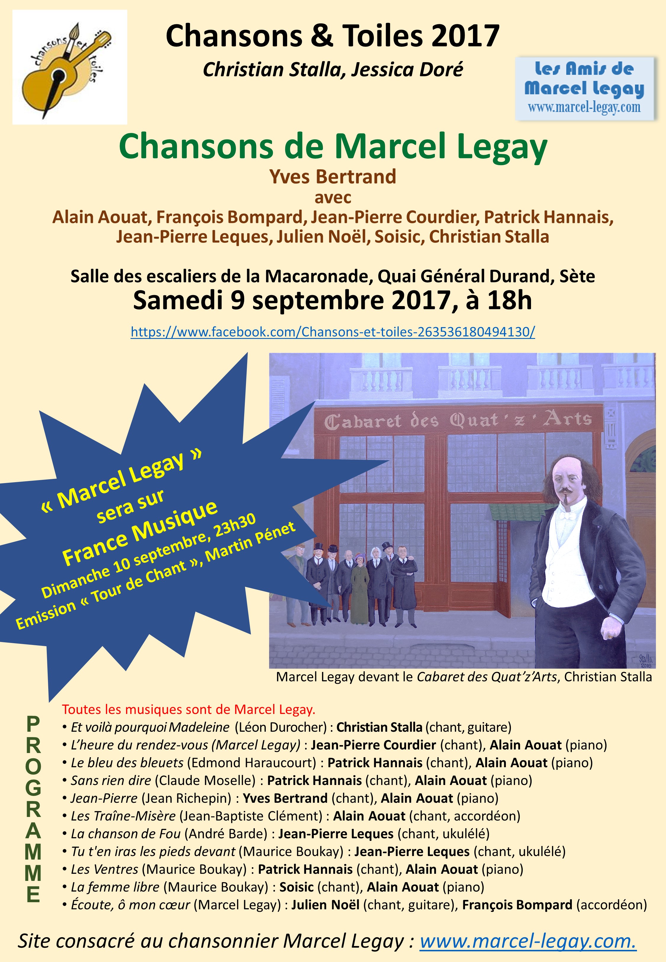 2017-09-09_Affiche-Programme_Conférence-spectacle à Chansons & Toiles_2017_Sète